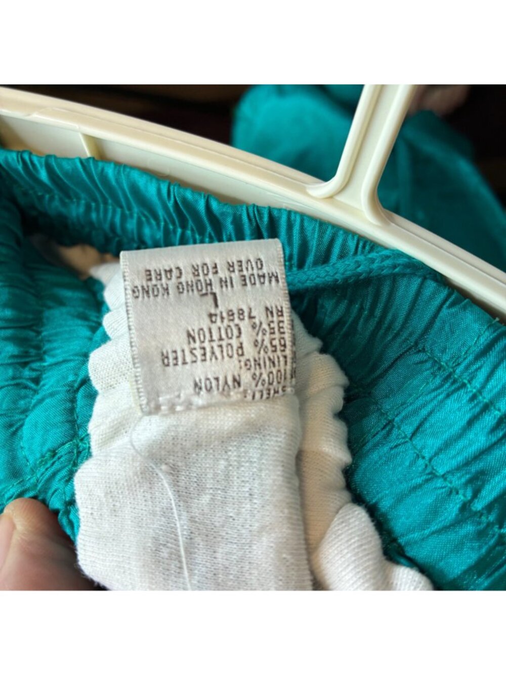 Bocoo 80s Two-Piece Tracksuit Teal & Purple Windbreaker Jacket & Pants Set L - Picture 5 of 10